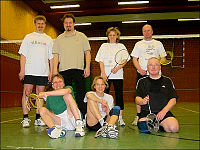 Die Sparte Badminton. Ein früheres Foto.